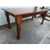 Image 4 : Rectangular Solid Wood Dining Table with Turned Legs