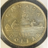 Image 2 : 1946 Canadian Dollar 80% Silver 23.33 Grams 