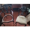 Image 2 : 2x Wood Arm Chairs (1 Seat Missing- 35 T, 21 L, 18 W) and 2 x Side Chair 35 T, 17 L, 16 W
