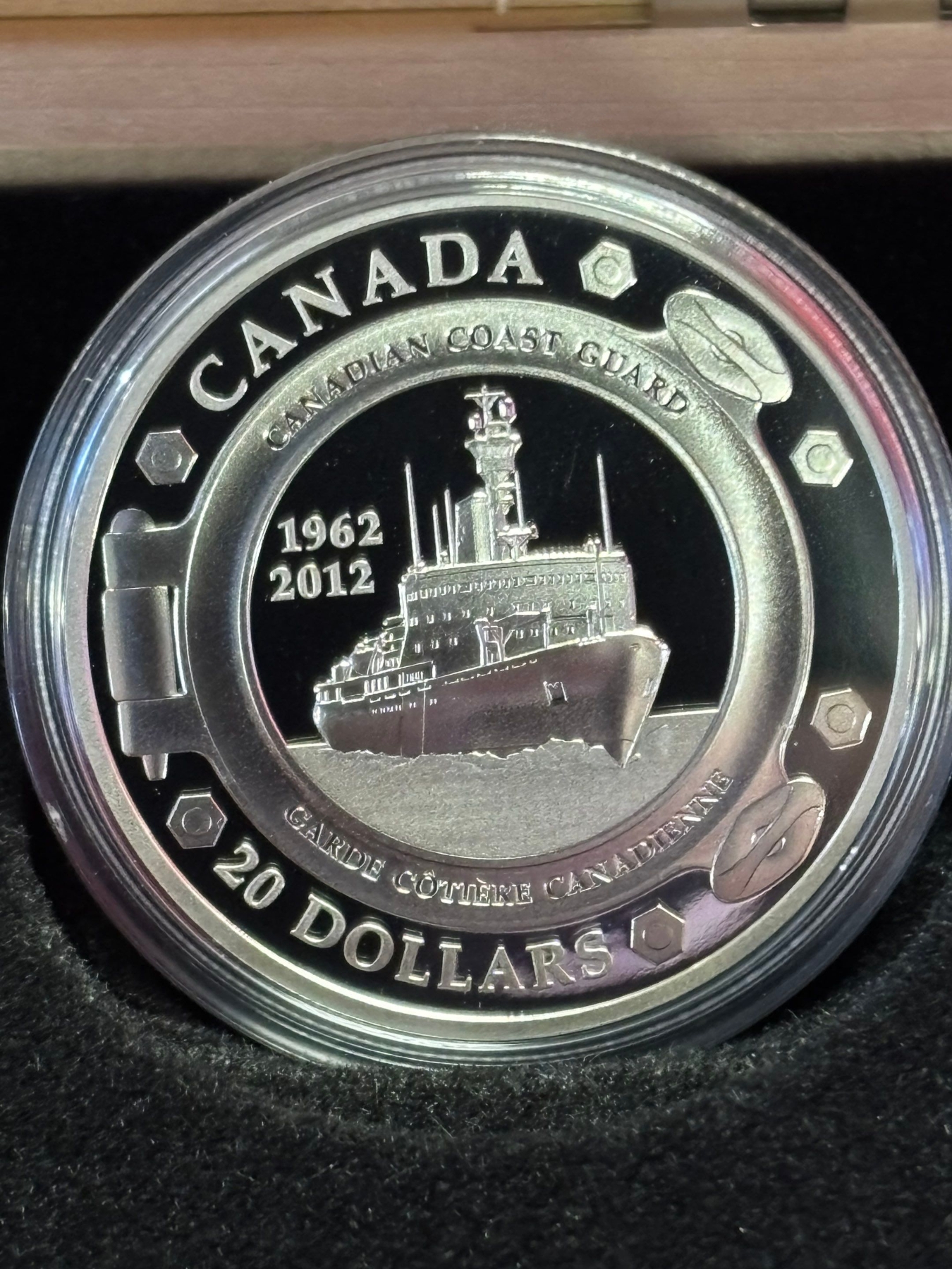 2012 $20 50 Years of the Canadian Coast Guard - Pure Silver Coin 31.39g ...
