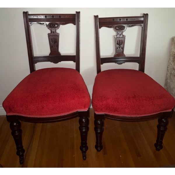 Stunning Edwardian Dining Chairs - Scottish Oak 29T