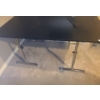 Image 1 : MDF Black Adjustable Computer Desk w Chrome Legs 59 w 31 1/2 d (adjustable height)