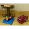 Image 1 : Vintage Transpo Toys - Wind Up Bus w/ Airplane Carosel 9T
