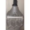 Image 2 : Victorian French Frosted Opaque Glass Fringe Floor Lamp 4Ft.
