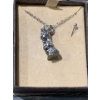 Pen Delfin - Sterling Stamped Chain w/ Rabbit Pendant 5.5g 