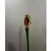 Image 4 : Blue and Orange Glass Flower Wands 19L & 16L