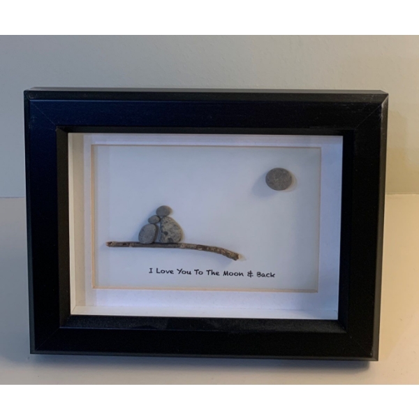 Hilary Gremsheild Art 'I Love You To The Moon & Back' 8x7