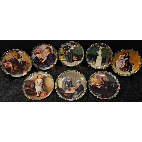 Norman Rockwells American Dream Collection Plates with Certificates