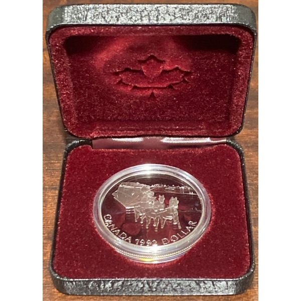 1992 Kingston to York Stagecoach Proof Silver 92.5% Silver 25.175 Grams