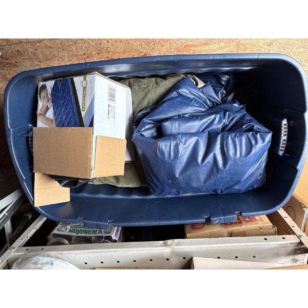 Tote full of air mattresses