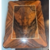 Image 2 : Wood Side Table with Inlaid Top and Carved Sk