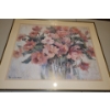 Image 1 : Bouquet of Flowers Print 28 X 23, Framed Under Glass, Signature Illegible
