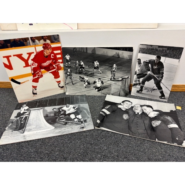 Detroit Red Wings Vintage Photographs, Including Signed Image