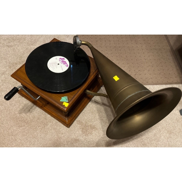 Wooden Gramophone Plus Various Records! 