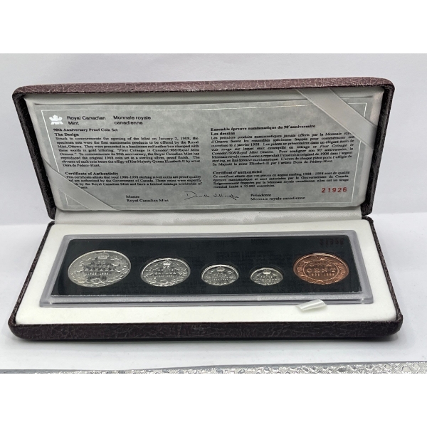 90th Anniversary Canadian Proof Set 26.58g