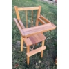 Image 2 : Collectible Doll Accessories - Hand Carved Baby Stroller High Chair 25T & Spindle Stool 