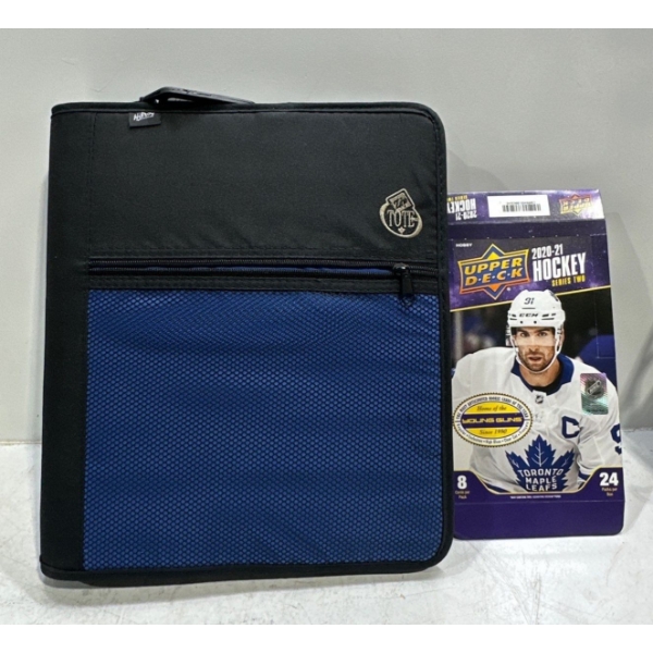 Binder of Upper Deck 2020/21 Series 2 Collector Hockey Cards