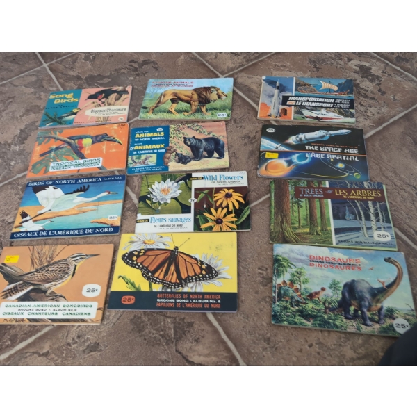 Early 60s Complete Set of Red Rose Tea Collector Cards, 12 Books - Animals, Transportation & More 