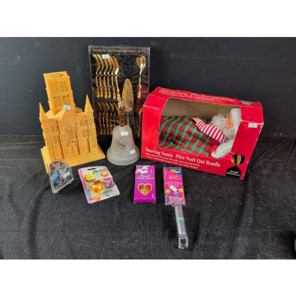 Seasonal Assortment - Snoring Santa Special Occasion Flatware Singing Cake Server & more