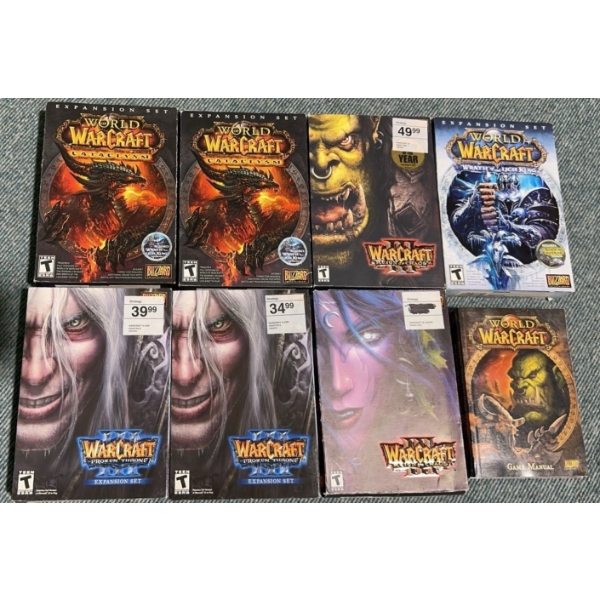 Warcraft and World of Warcraft PC Game Box Lot