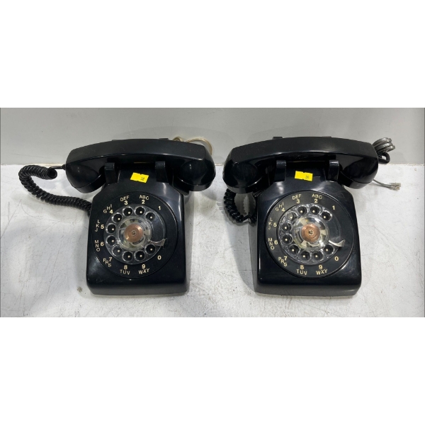 Pair of Vintage Northern Telecom Table Rotary Telephones