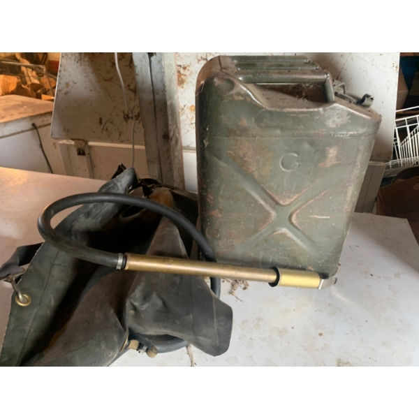 Vintage Gas Can and Military Grade Sprayer