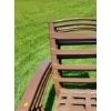 Image 5 : Metal Patio Table 42" Diameter Tempered Glass Top, 26 T, Set of 4 Chairs25 W, 23 D, 34/ Cushions 