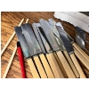 Image 2 : Antique cast iron wall GR collection of vintage Schinfield stainless steel knives with ivory coloure