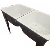 Image 1 : Double Utility Laundry Sink on Metal Stand