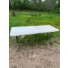 Image 1 : Folding Rectangular Table with Metal Legs