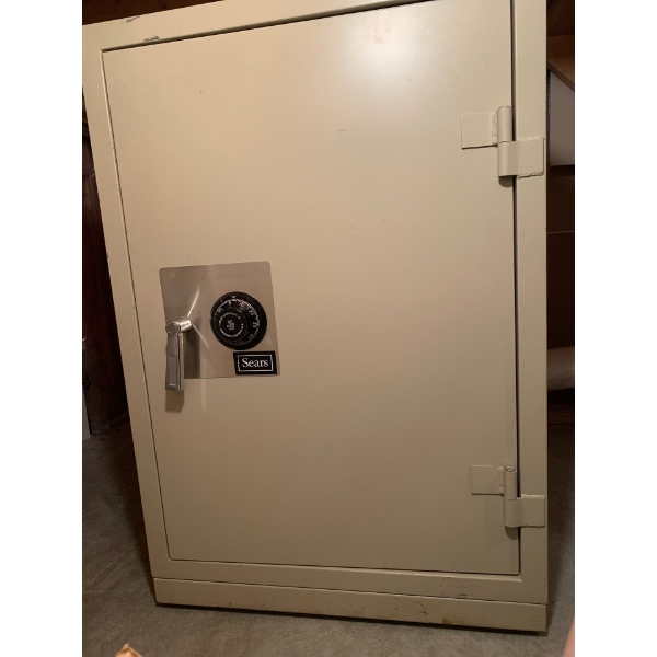 Enormous Sears Numeric Dial Safe 27x27x39 Bring Help for Removal & Transport  Very Heavy