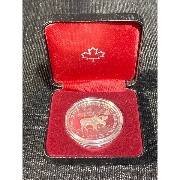 100th Anniversary of the National Parks of Canada Silver Dollar 1985