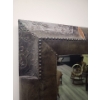 Image 2 : Faux  metal mirror with embossed design and rivets - 45W, 33T, 4D
