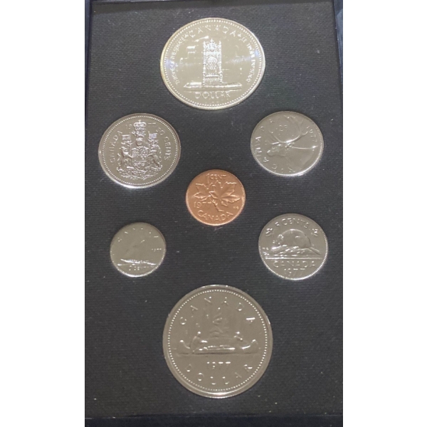 1977 Royal Canadian Mint "Double Dollar" Specimen Set  Silver Dollar 50% Silver 23.3 Grams