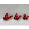 Image 1 : Chalk Birds, Set of Red Cardinals