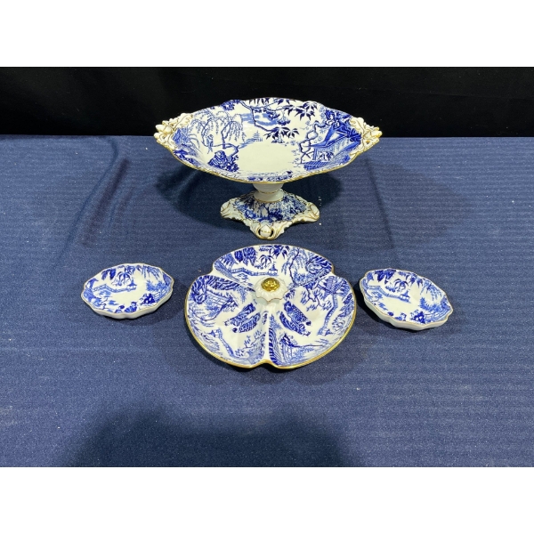 Royal Crown Derby Blue and White China Pieces