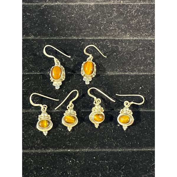Collection of Tiger Eye Stone Earrings