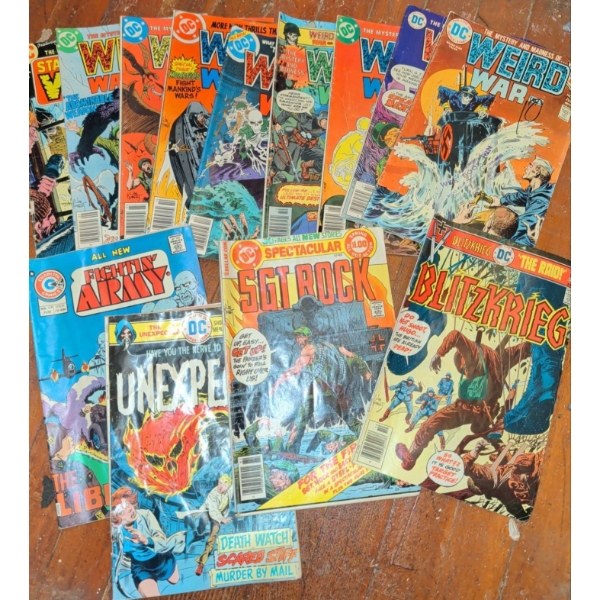 Vintage Highly Collectible & Sought After German Comics - Wierd war Sgt. Rock Fighting Army & More