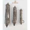 Image 1 : Three Ornate Silver Cases in Various Heights