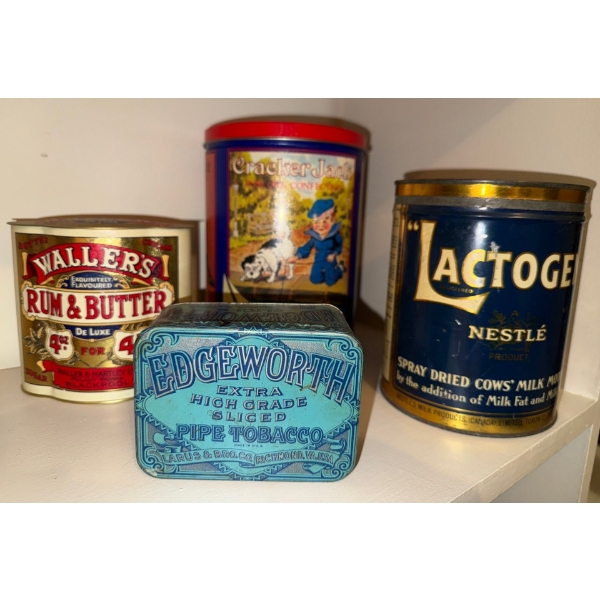 Assortment Of Collectible Tins-Wallers, Lactogen, Edgeworth & More