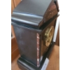 Image 3 : Marble Mantle Clock w Carved Golden Accents 12 w 7 d 16 h (Needs Repairs)