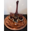 Image 1 : Plum & Metallic Bareware - Decantor Tray Shot Glasses & More