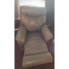 Image 2 : Leather Light Olive Rocker Reclining Chair 39 w 40 h