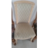 Image 3 : Dining Chairs: Two w/ Light Upholstery: 20 W, 18 D, 39.5 T and Two 18.5 W, 18.5 D, 39 T 