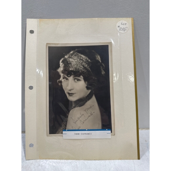 Anne Cornwall Autograph