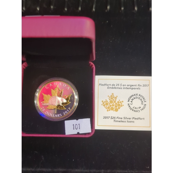 RCM 2017 Timeless Icons Beaver Fine Silver 99.99 Piedfort 1oz