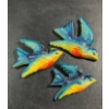 Image 1 : Chalk Birds, Set of 3 Swallows Flying, Biggest is 5H