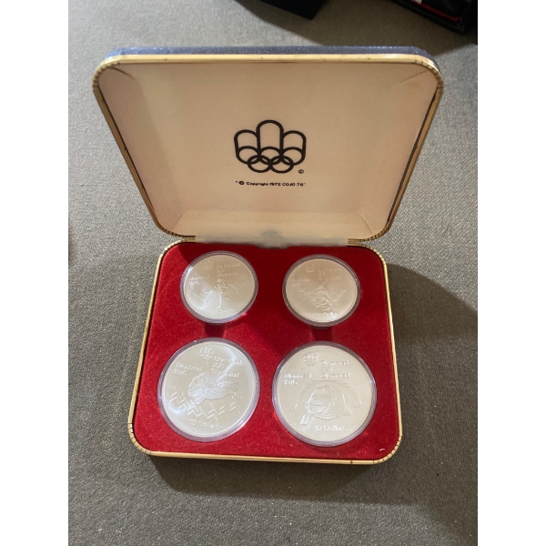 1976 Montreal Olympics Silver Coin Set in Original Case