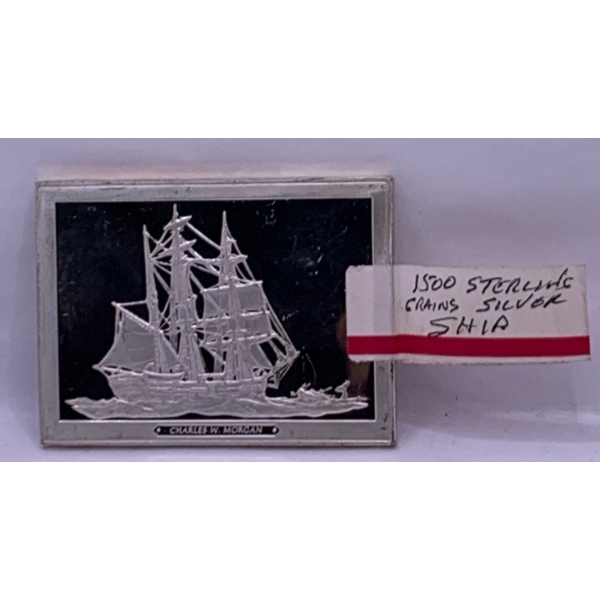 USS Constitution Battle Ship 925  Silver Bar, Charles W. Morgan First Edition Proof; 101.1 Grams  