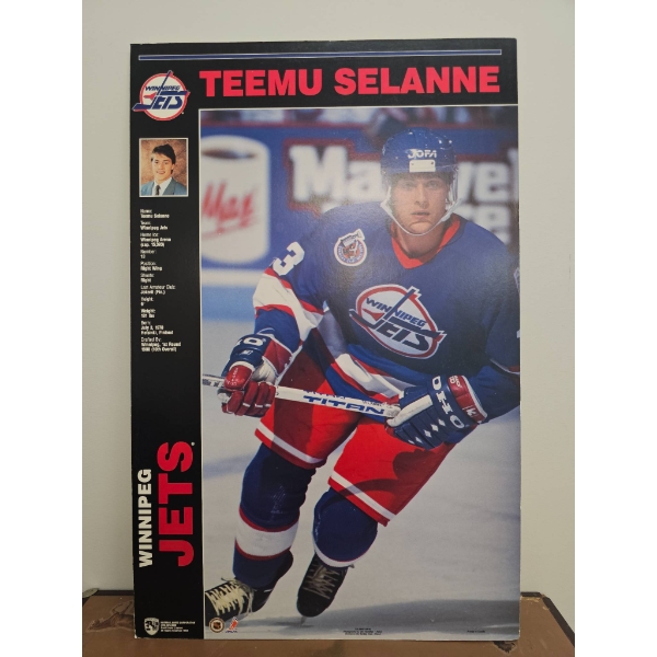 Winnipeg Jets Teemu Selanne Poster, 22" x 33"